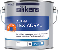 SIKKENS ALPHA TEX ACRYL BIANCO E COLORATO IDROPITTURA MURALE TRASPIRANTE INTERNI