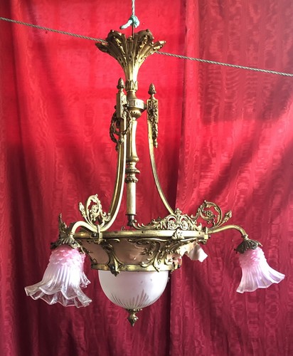Lampadario bronzo e - in,