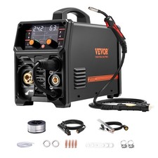 SALDATRICE 5in1 MIG/TIG/MMA 200A PULSE INVERTER LCD GAS/GASLESS MULTIPROCESS