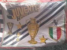 BANDIERA fc juventus 1984-85 COPPA DEI CAMPIONI CHAMPIONS LEAGUE FLAG DRAPEAU