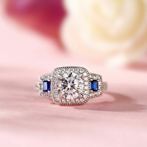 Anello fidanzamento halo - anello, di