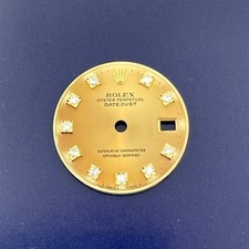Originale Rolex Datejust 26 mm Lady 69173 quadrante fabbrica quadrante diamantato oro champagne