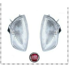 Kit 2 Frecce Anteriori Indicatori Fiat Seicento 2000> Fanali Freccia Bianca DxSx