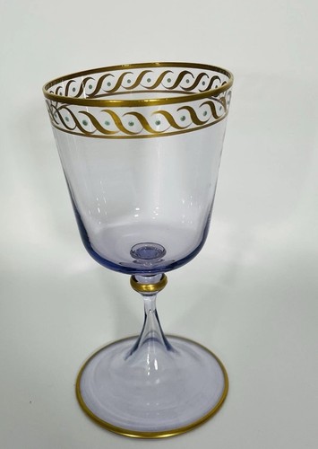 Bicchiere vino vintage blu