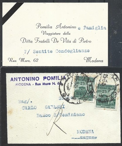 1945 rsi 25c biglietto - x2,