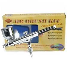 AEROGRAFO DOPPIA AZIONE AEROGRAFIA BD-132 0.3 MM FENGDA SERBATOIO 7CC 15-50PSI