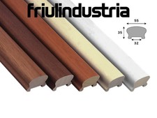 Corrimano per scale in legno sagomato 55 x 35 mm di Ayous varie misure e colori