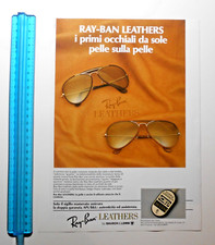 PUBBLICITÀ ADVERTISING WERBUNG ITALIAN CLIPPING 1984 RAY-BAN LEATHERS SUNGLASSES