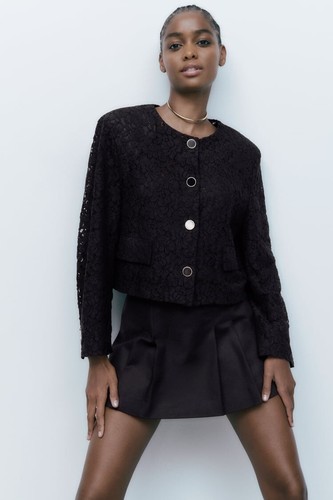 Blazer corto pizzo zara - blazer,