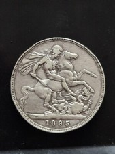 Sterlina 1895 Victoria Argento Molto Rara 