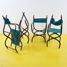 sedie da regista in metallo vintage