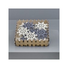 20 PZ TIMONE legno Bianco e Blu in scatola legno applicazione BOMBONIERA 0Y1I