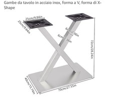 gambe per tavolo in acciaio
