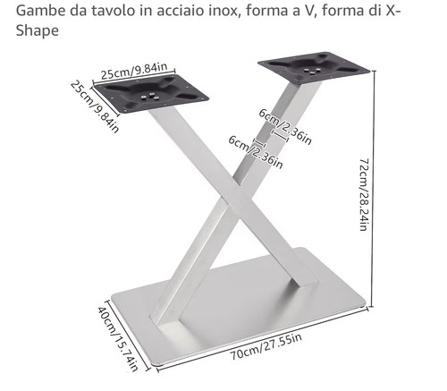 Gambe per tavolo - per, in
