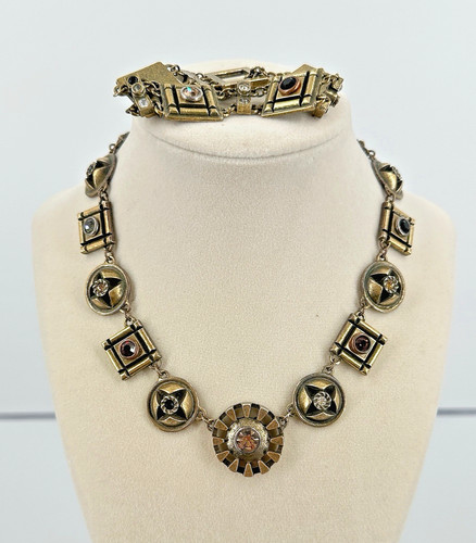 Set collana geometrica vintage - set,