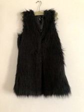 Eco Pelliccia gilet Da Donna Faux Fur Taglia S