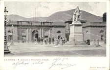 dm100 cartolina la spezia r.arsenale e monumento chiodo