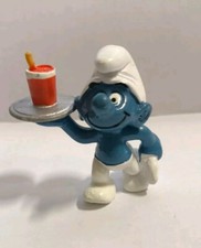 Puffo Cameriere Cod.20162 Peyo Schleich Anno 1982 made in W.Germany 