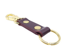 Portachiavi in Pelle Bordeaux