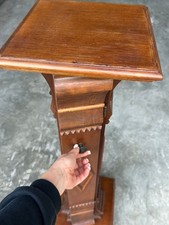 Colonna Antica con  Anta SEGRETTA  Legno  Massiccio Porta vaso busto 