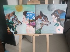 Quadro Moderno Donna Lupo