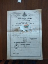 Foglio di Congedo 1887 2 Reggimento Alpini Btg Dronero Originale 