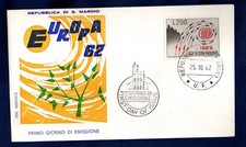 SAN MARINO 1962 EUROPA IN   F.D.C.
