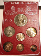 1977 Great Britain Queen Elizabeth II Silver Jubilee Complete Coin Set #S25A51