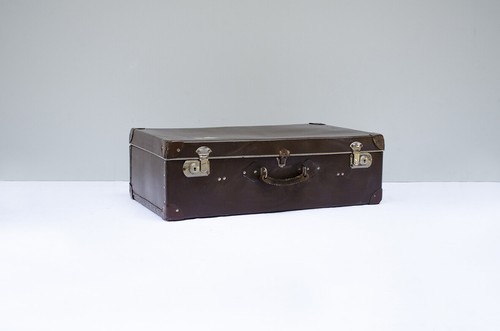 Valigia vintage marrone - valigia,