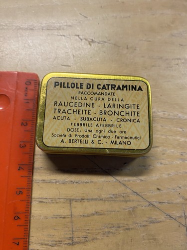 Scatola latta pillole - , di