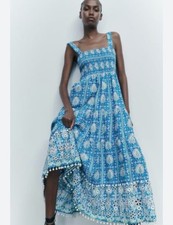 Maxi Abito Zara Smocked Nappa