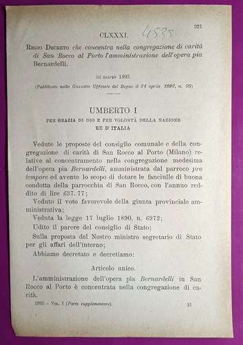 San rocco porto 1892 regio - rocco,