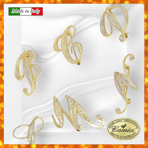 Spilla argento 925 lettera - spilla,