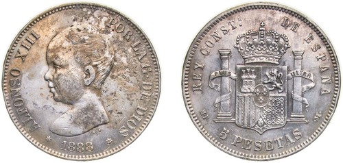 Spain 1888 mpm 5 - *18-88,