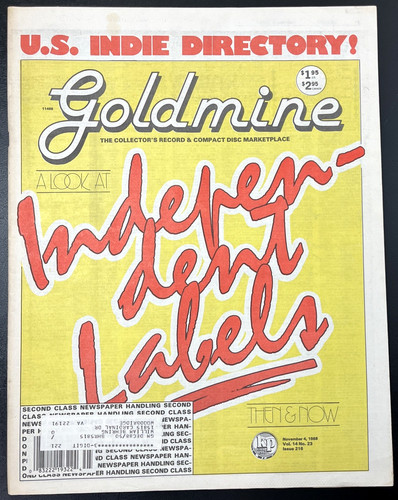 Goldmine magazine indie - goldmine, -u.s.