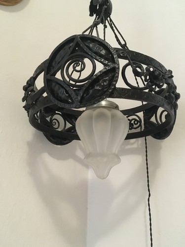 Lampadario ferro battuto - ferro,
