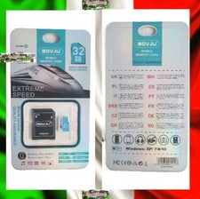 Scheda Micro SD 32GB Classe 10 + Adattatore Alta Velocità per Foto Video PC