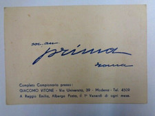 SOCIETA' PRIMA ROMA Campionario presso VITONE Via Università MODENA Cartolina