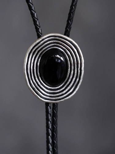 Cravatta bolo agata - , nera