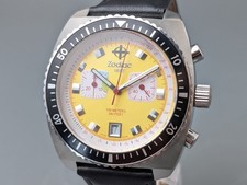 Orologio Uomo Zodiac Sea Dragon Quadrante Giallo Data Cronografo Quarzo