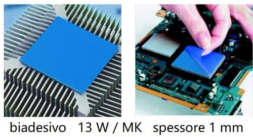 Pad termico biadesivo - termico, w/mk