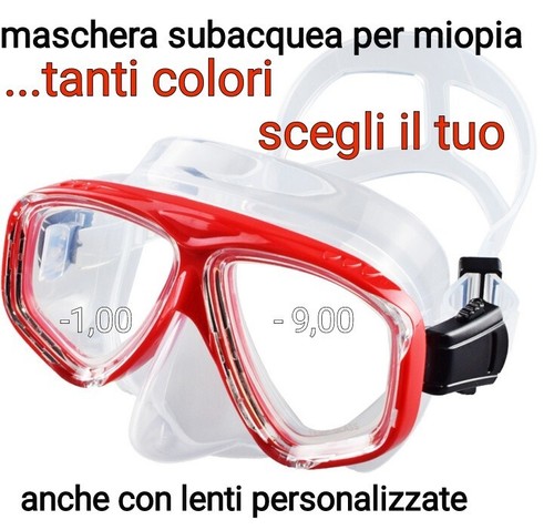 Maschera subacquea per miopia - subacquea,