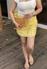 Zara 2025 minigonna gialla con