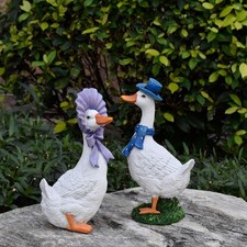 2 Statuette Di Anatre In