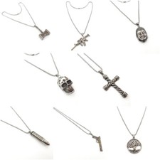 Collana Croce Teschio da Uomo