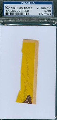 Autografo marshall goldberg - autografo,