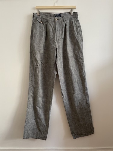 Pantalon vintage lin 80s - , polo
