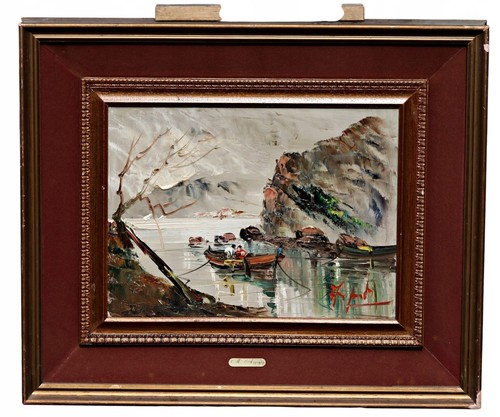 Olio legno dipinto - olio,