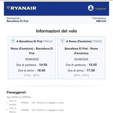 biglietto aereo Andata E