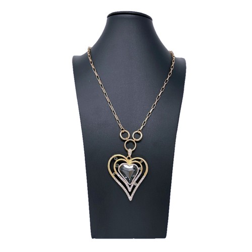 Collana cuore cristallo strass - cuore,